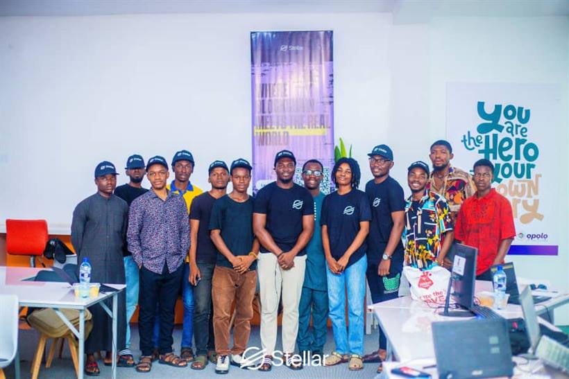 Group photo with developers after a training session